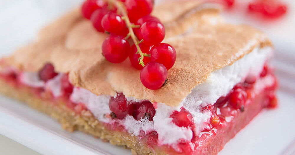 Johannisbeerkuchen mit Baiser, Eierlikör zum Eigelb verwerten, Chutney