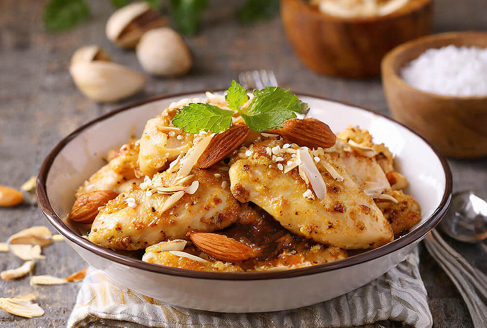 ASMO KÜCHEN Rezept Mandel-Knoblauch-Huhn