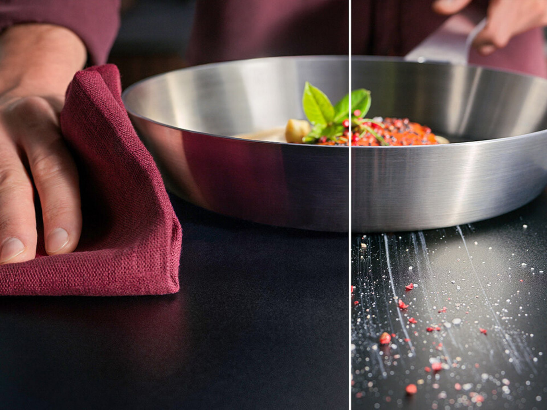 Reinigung der matten AEG SaphirMatt® Oberfläche – Pflege und Alltagstauglichkeit beim Induktionskochfeld