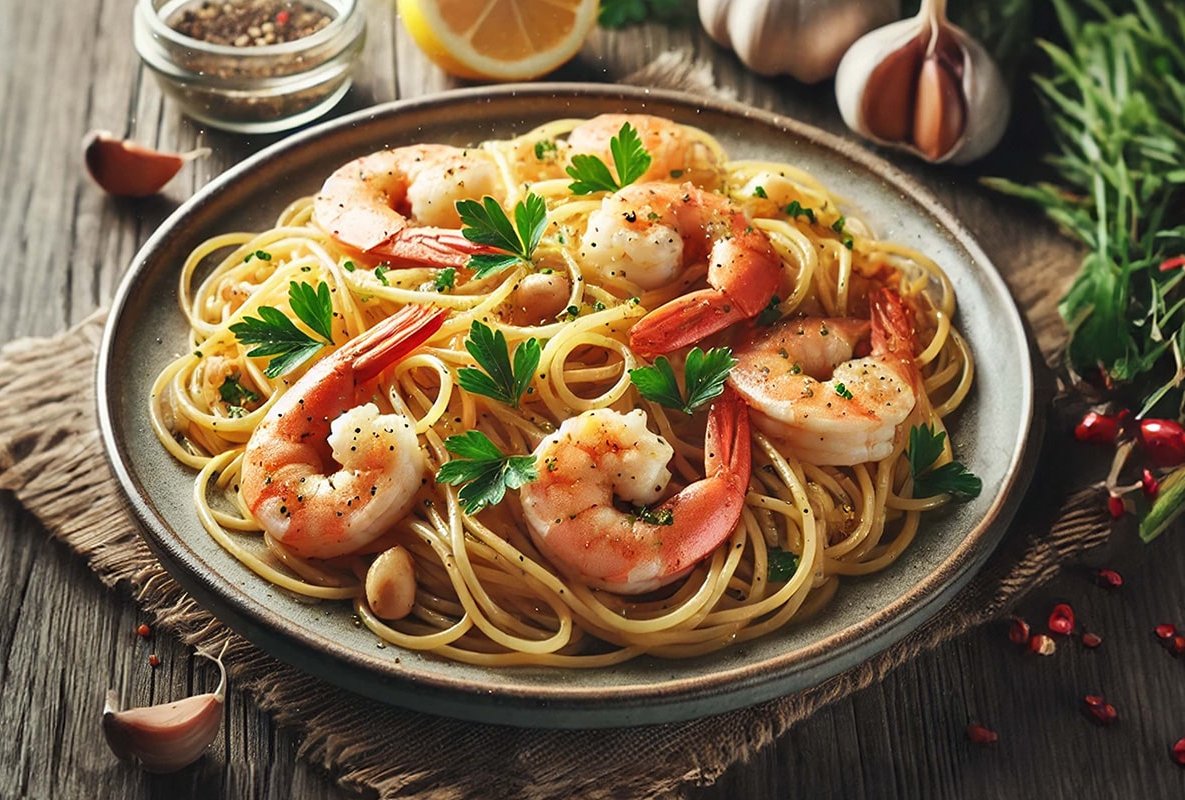 ASMO KÜCHEN Rezept Spaghetti mit Garnelen