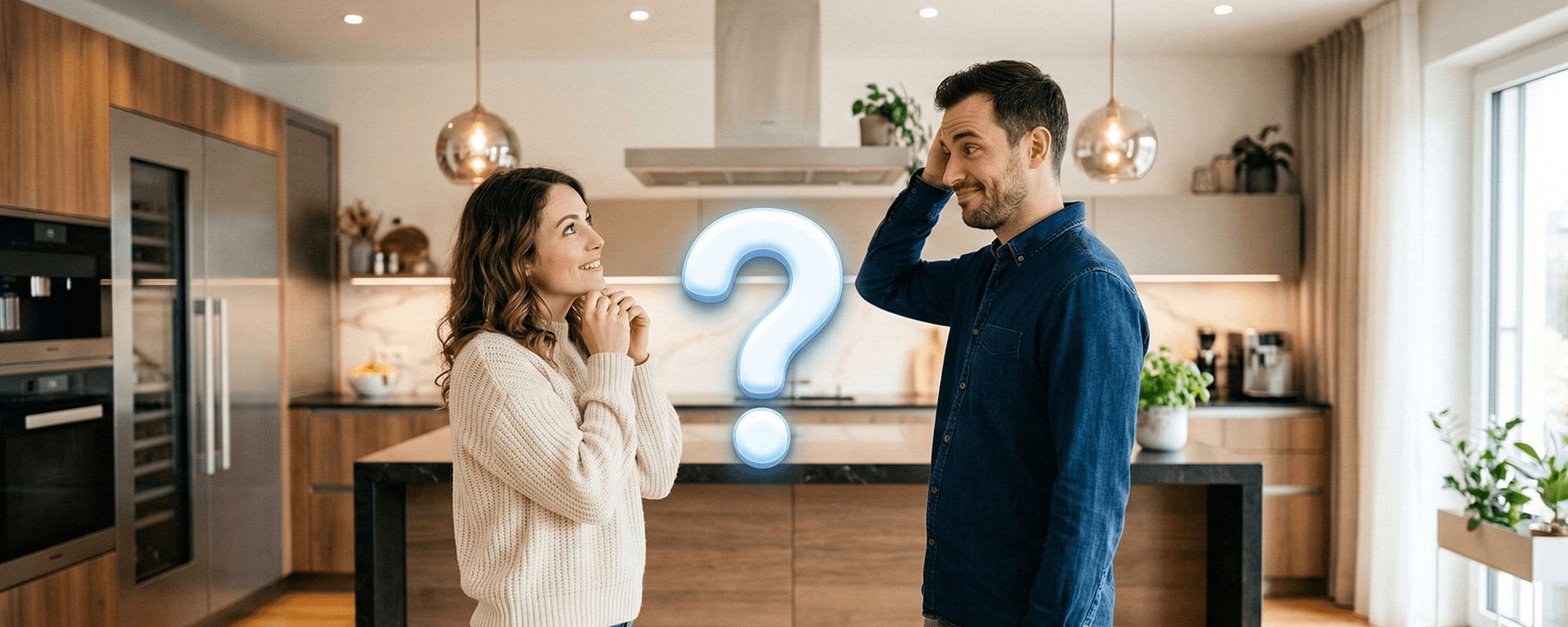 Junges Paar bei der Küchenberatung im ASMO Küchenstudio zur Küchenplanung 2026