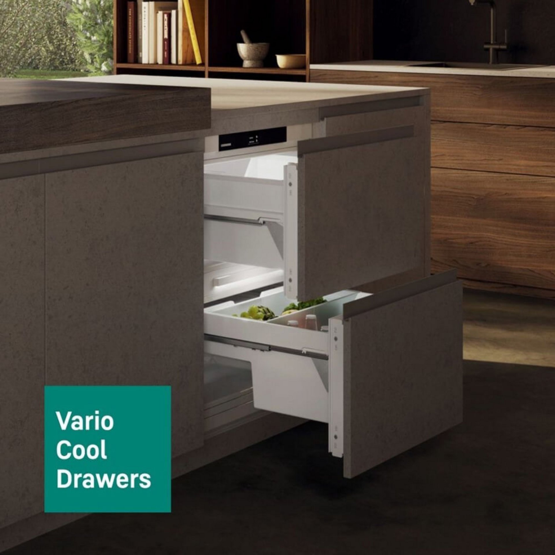 Liebherr VarioCool Drawers in moderner Kücheninsel