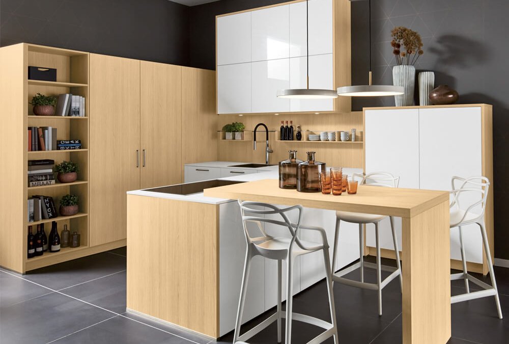 ASMO Line Pro VU Eiche kaschmir LH glanzarctisweiss