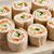 Kleine Wrap-Schnecken mit Gemüse und Frischkäse für die Brotbox