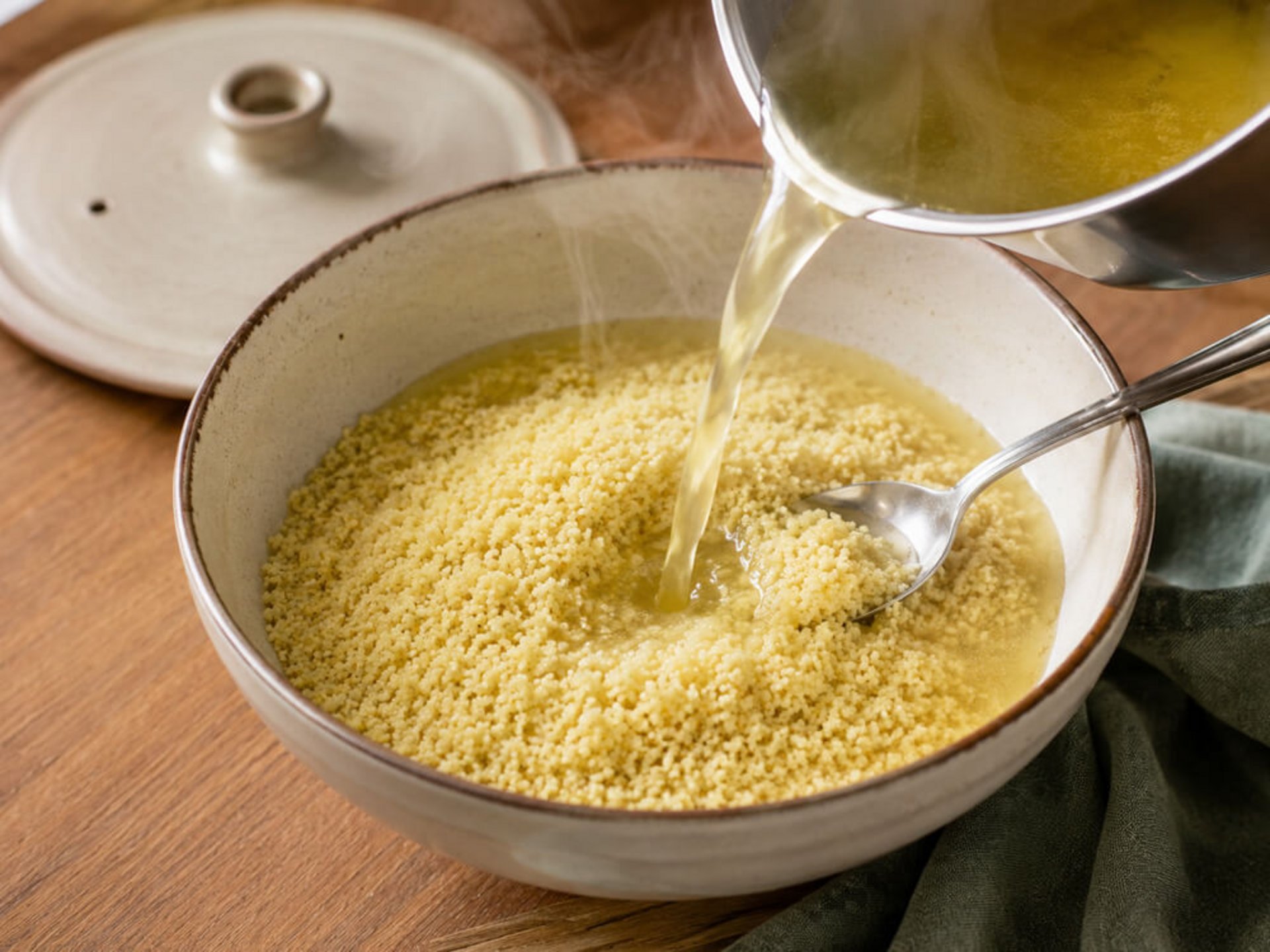 Fertige Hähnchen-Pfirsich-Pfanne mit Zucchini und Rosmarin als Spätsommer-Gericht